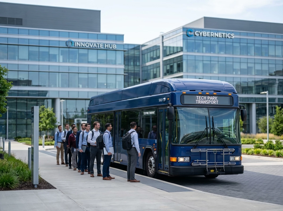 Corporate employee shuttle service for IT parks